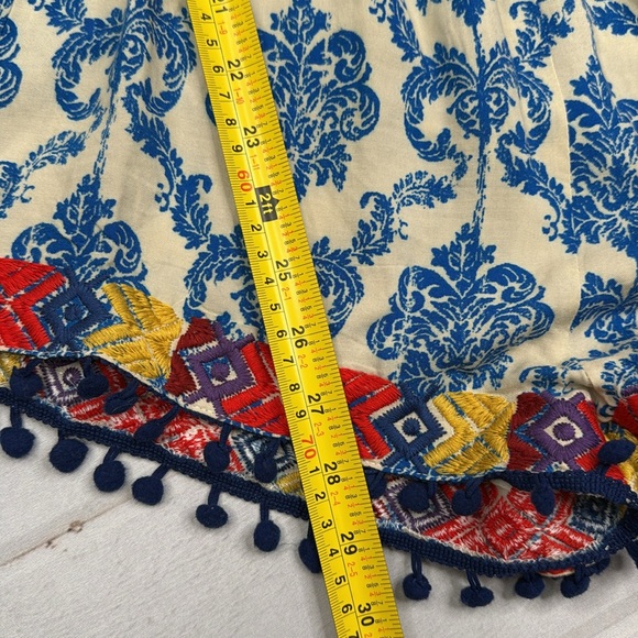 THML Chinoiserie Style Romper with Pom Poms - Size Small - Picture 7 of 10